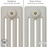 CI-RC-CREAM-022 - Richmond Cream 4 Column Victorian Cast Iron Radiator H660mm x W961mm CI-RC-CREAM-022 - Richmond Cream 4 Column Victorian Cast Iron Radiator H660mm x W961mm